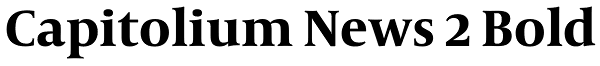 Capitolium News 2 Bold Font