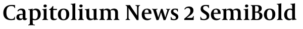 Capitolium News 2 SemiBold Font