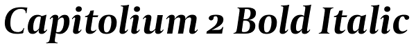 Capitolium 2 Bold Italic Font