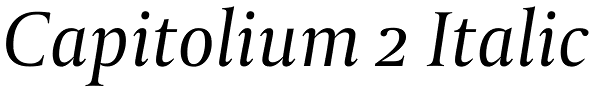 Capitolium 2 Italic Font