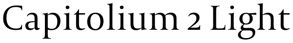 Capitolium 2 Light Font