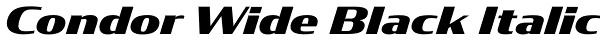 Condor Wide Black Italic Font