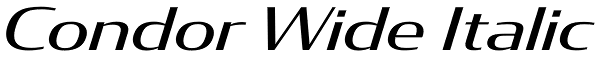 Condor Wide Italic Font