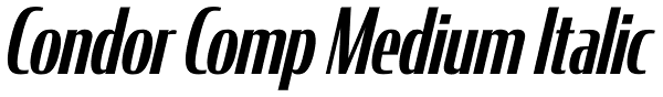 Condor Comp Medium Italic Font