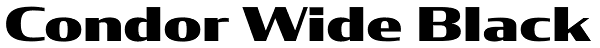 Condor Wide Black Font