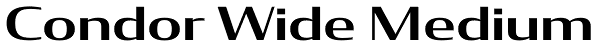 Condor Wide Medium Font