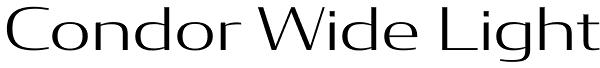 Condor Wide Light Font