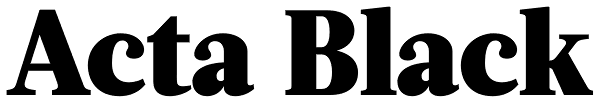 Acta Black Font