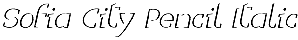 Sofia City Pencil Italic Font