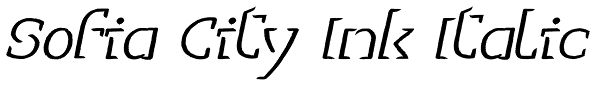 Sofia City Ink Italic Font