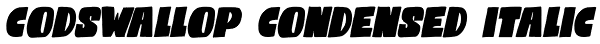 Codswallop Condensed Italic Font