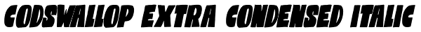 Codswallop Extra Condensed Italic Font