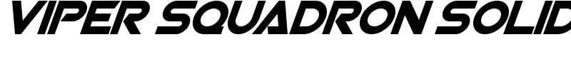 Viper Squadron Solid Font