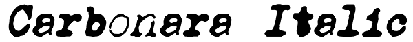 Carbonara Italic Font