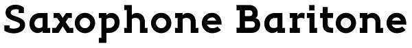 Saxophone Baritone Font
