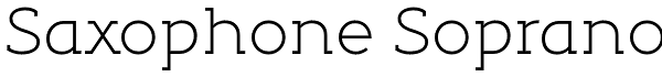 Saxophone Soprano Font