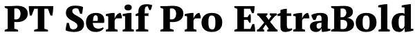 PT Serif Pro ExtraBold Font