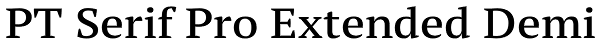 PT Serif Pro Extended Demi Font