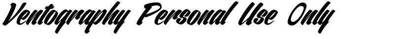 Ventography Personal Use Only Font