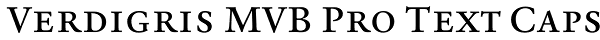 Verdigris MVB Pro Text Caps Font