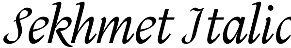 Sekhmet Italic Font