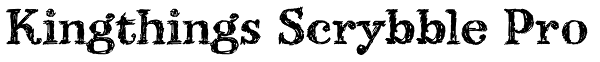 Kingthings Scrybble Pro Font