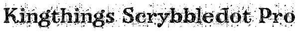 Kingthings Scrybbledot Pro Font