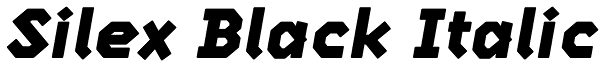 Silex Black Italic Font