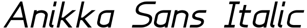 Anikka Sans Italic Font