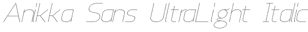 Anikka Sans UltraLight Italic Font