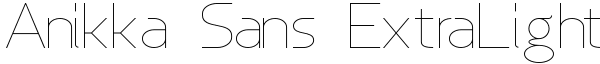Anikka Sans ExtraLight Font