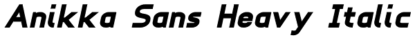 Anikka Sans Heavy Italic Font