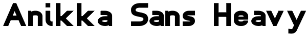 Anikka Sans Heavy Font