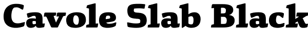 Cavole Slab Black Font