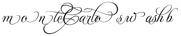 MonteCarlo Swash B Font