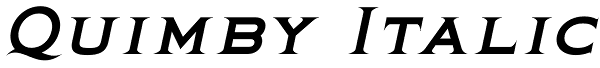 Quimby Italic Font