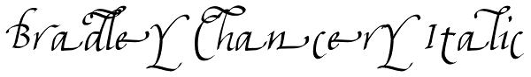 Bradley Chancery Italic Font