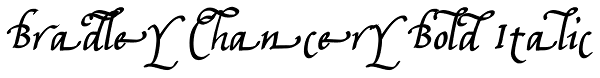 Bradley Chancery Bold Italic Font