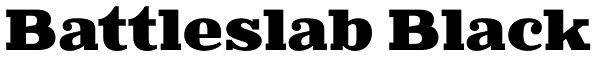 Battleslab Black Font