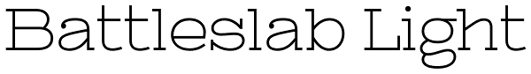Battleslab Light Font