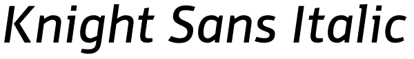 Knight Sans Italic Font