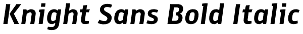 Knight Sans Bold Italic Font