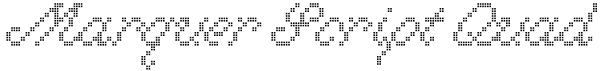 Marquer Script Quad Font