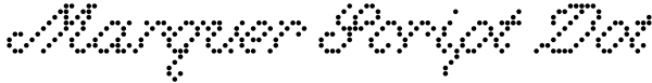 Marquer Script Dot Font