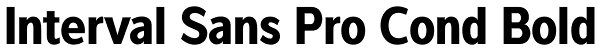 Interval Sans Pro Cond Bold Font