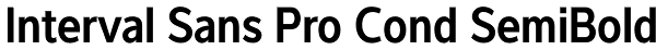 Interval Sans Pro Cond SemiBold Font
