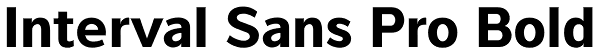 Interval Sans Pro Bold Font