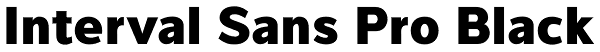 Interval Sans Pro Black Font