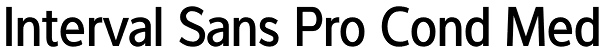 Interval Sans Pro Cond Med Font