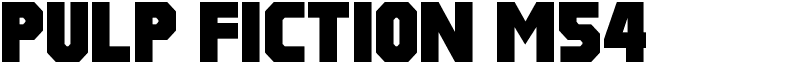 Pulp Fiction M54 Font